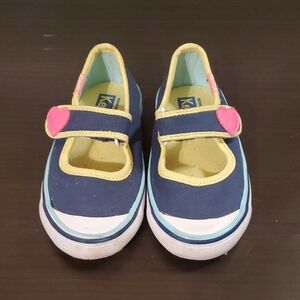 Keds Kids Navy and Yellow Sneakers with Pink Heart